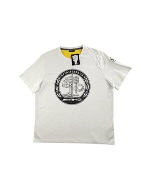 AMG Shirt Mens 2XL White Affalterbach Logo Graphic Tee Racing Automotive Luxury